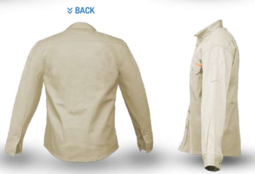 قميص بيج + بنطال - ملابس مقاومة للحريق وحماية من ا...