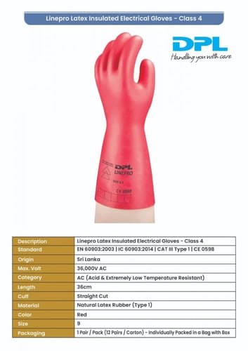 قفازات مقاومة وعازلة للكهرباء