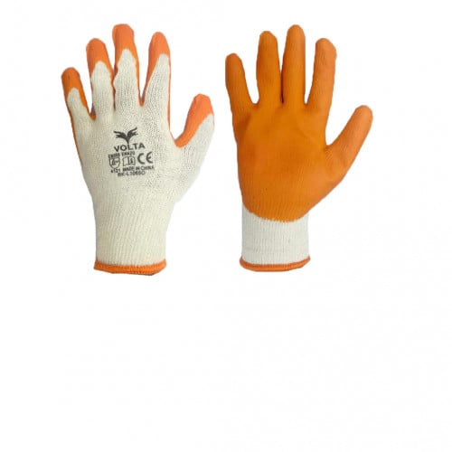 قفازات قطن ربل برتقالي