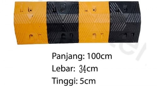 مطبات السرعة المطاط 100 سم × 34 سم × 5 سم