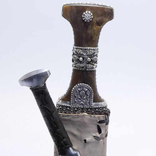 جنبيه قرن فضة صافي