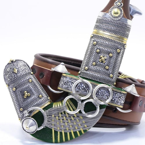 خنجر فيبر مقاس 5معدن مطلي فضة