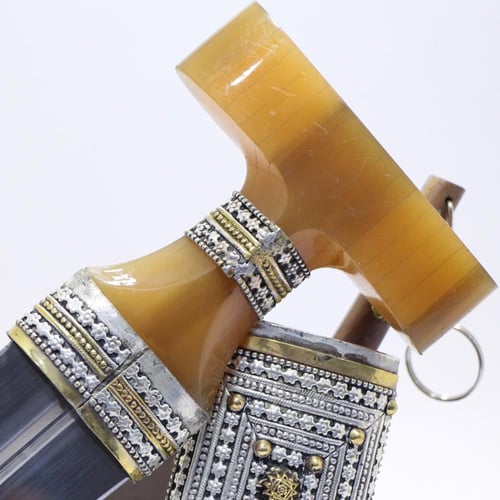 خنجر حك زراف معرق مقاس 5 معدن