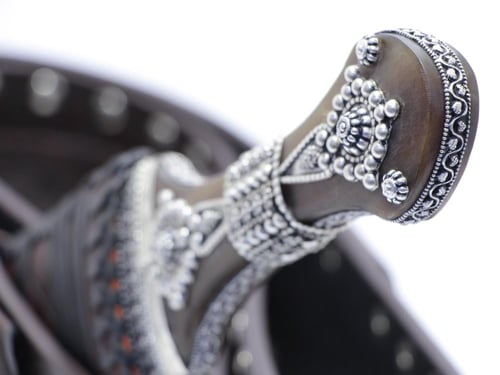 جوفية فضة صافي قرن طبيعي