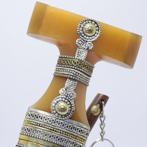 خنجر حك زراف معرق مقاس 5 معدن