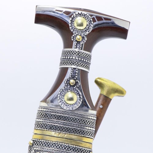 خنجر فيبر مقاس 5معدن مطلي فضة