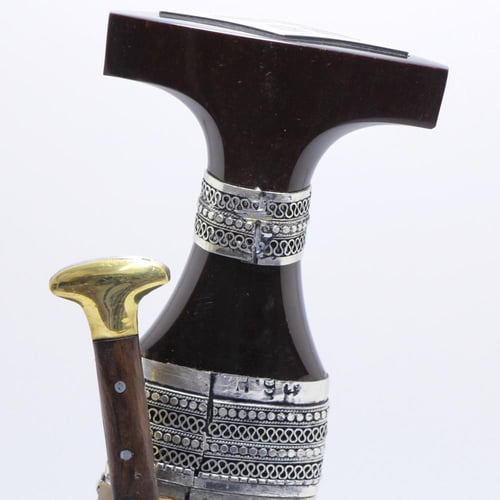 خنجر فيبر مقاس 5معدن مطلي فضة