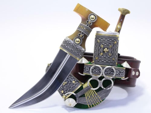 خنجر الراس وتر مقاس 5معدن مطلي فضة