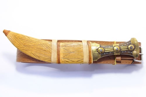 سكين تهامي معدن زنبليك قرن طبيعي