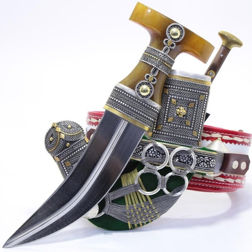 خنجر الراس وتر مقاس 5معدن مطلي فضة