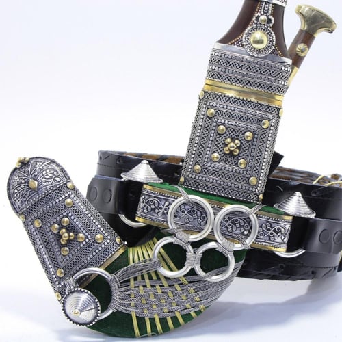 خنجر فيبر مقاس 5معدن مطلي فضة