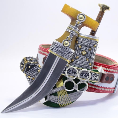 خنجر الراس وتر مقاس 5معدن مطلي فضة