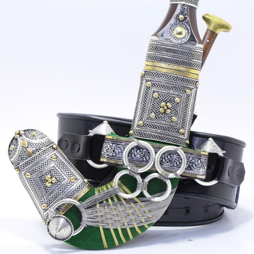 خنجر فيبر مقاس 5معدن مطلي فضة