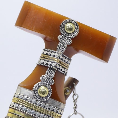 خنجر حك زراف معرق مقاس 5 معدن