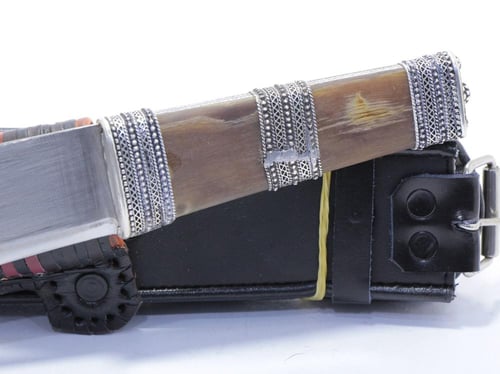 شفرة فضة صافي قرن طبيعي ساطور برازيلي