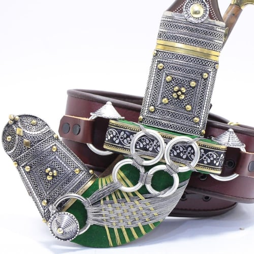 خنجر فيبر مقاس 5معدن مطلي فضة