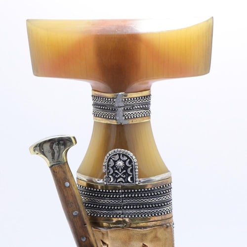 خنجر حك زراف معرق القصة الجديدة مقاس8صب فضة صافي ع...