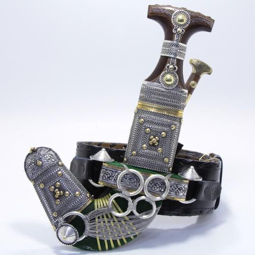 خنجر فيبر مقاس 5معدن مطلي فضة