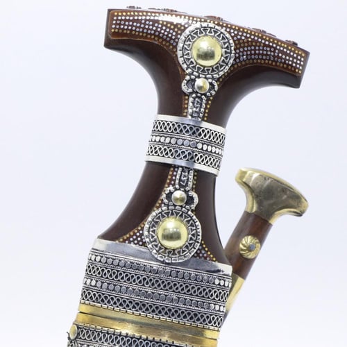 خنجر فيبر مقاس 5معدن مطلي فضة