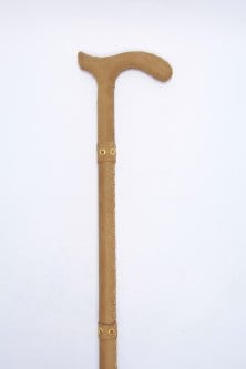 عصا ملبس جلد طبيعي