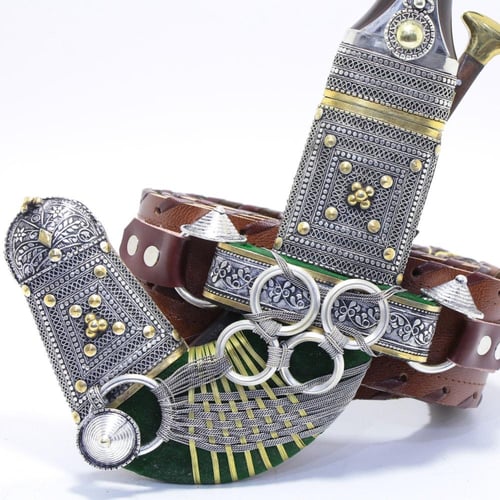 خنجر فيبر مقاس 5معدن مطلي فضة