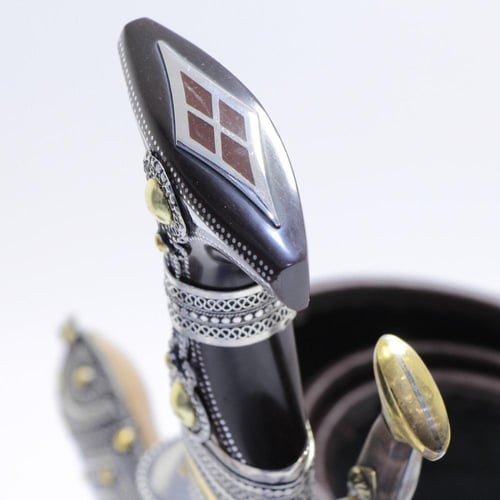 خنجر فيبر مقاس 5معدن مطلي فضة