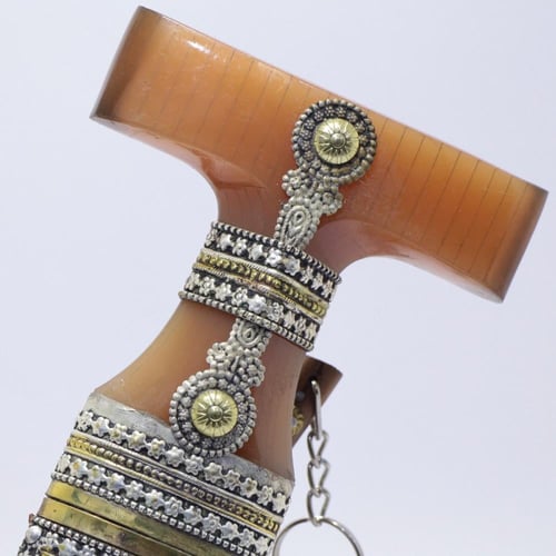 خنجر حك زراف معرق مقاس 5 معدن