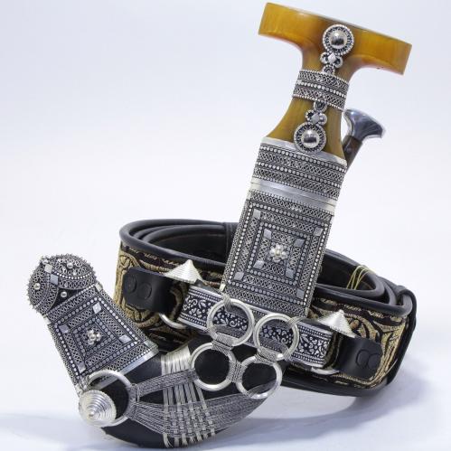 خنجر الراس وتر مقاس 5معدن مطلي فضة