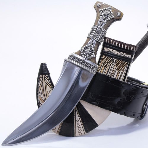 جنبيه قرن فضة صافي