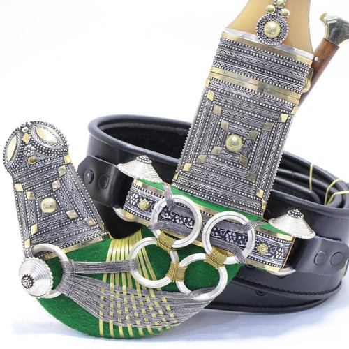 خنجر حك زراف معرق القصة الجديدة مقاس8صب فضة صافي ع...