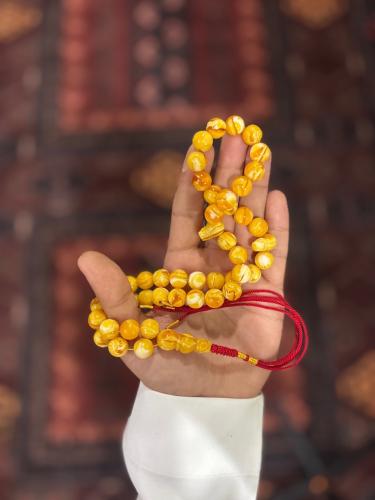 مسباح بكلايت اصفر معرق بشكة تفصال