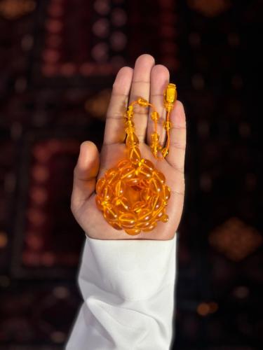 مسباح بكلايت اصفر شفاف ( عسلي )