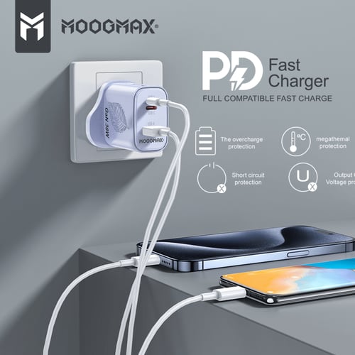 موج ماكس شاحن جداري 3 منافذ بقوة 38 واط