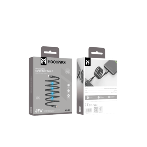 موج ماكس كابل شحن مغناطيسي طرفين تايب سي 65W
