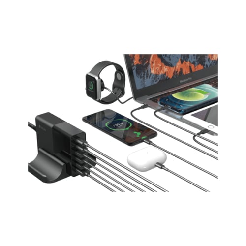 ديفيا منصة شحن متعدد المنافذ 6 في 1