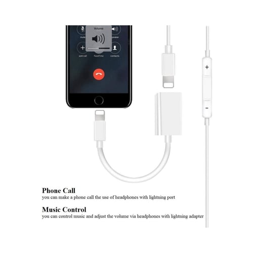 وصلة ايفون سماعة و شاحن 2 في 1 زكرت