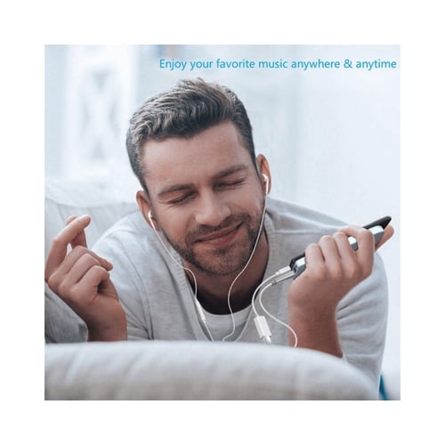 وصلة ايفون سماعة و شاحن 2 في 1 زكرت