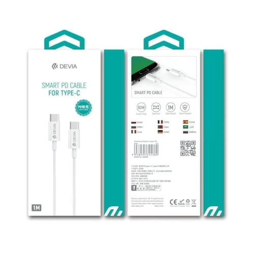 كيبل طرفين تايب سي بقوة 60 واط ربل ديفيا