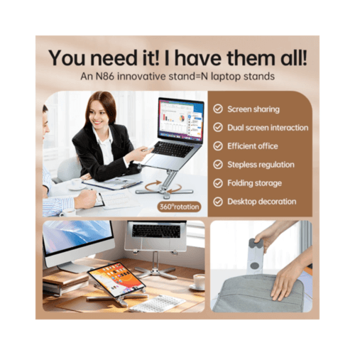 حامل لاب توب و ايباد دوران 360 درجة