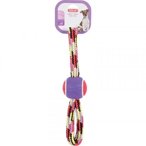 حبل كلاب زولكس - ملونة مع كرة