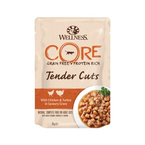 ويلنس كيس طعام للقطط بقطع الدجاج الطرية والديك الر...