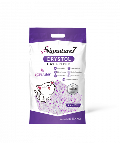 سيقنتشر رمل كريستال القطط برائحة اللافندر 8 لتر
