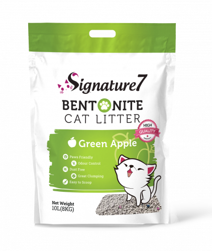سيقنتشر7 رمل بينتونايت للقطط برائحة التفاح الاخضر...