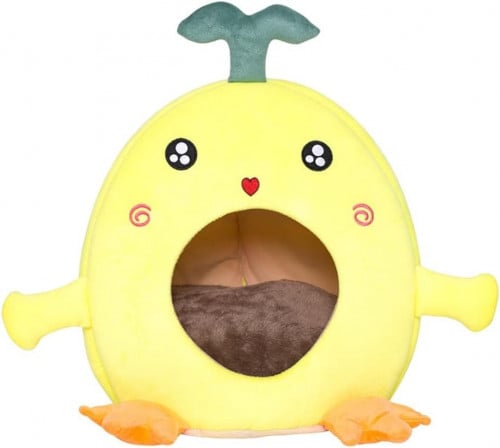 بيت للقطط على شكل عصفور - أصفر