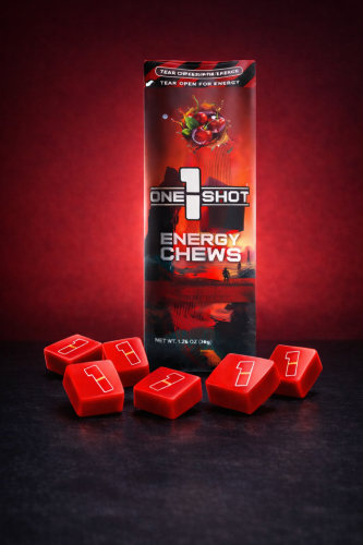ONE SHOT Energy Chews – Dark Matter Cherry
