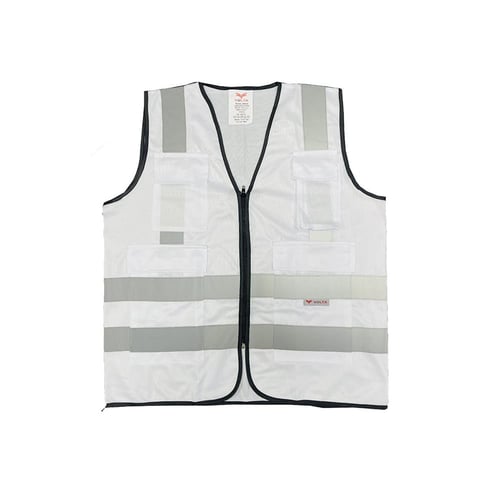 سترة أمان عالية الوضوح مع 4 جيوب بسحاب