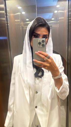 Off-white blazer abaya