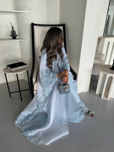 Blue palms abaya and dress