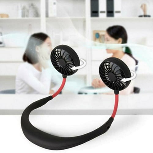 مروحة ثنائية قابلة للارتداء مع اضائة للرياضيين