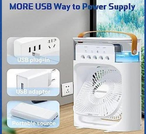 مروحة مع رذاذ بارد